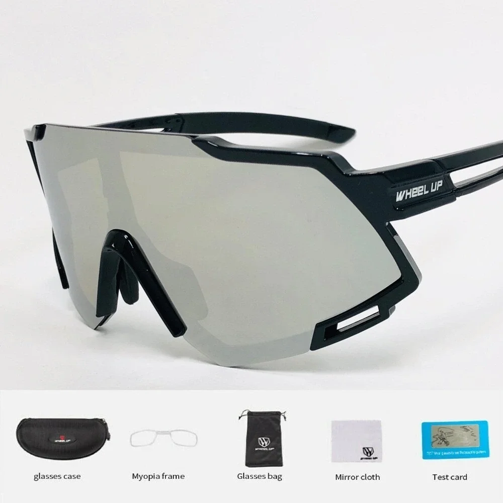 Cycling Sunglasses‎ Women Polarized Silver Mirror Lens Safety Running Shield New